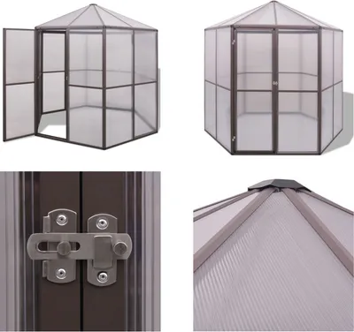 Image de vidaXL Serre aluminium 240×211×232 cm - Serre - Serre - Serres
