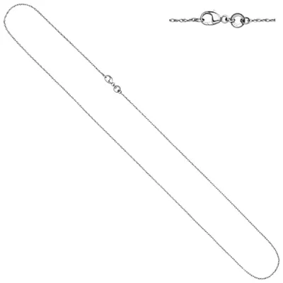 Produktbild von 1mm feine Zopfkette Halskette Collier aus 950 Platin 45cm Platinkette