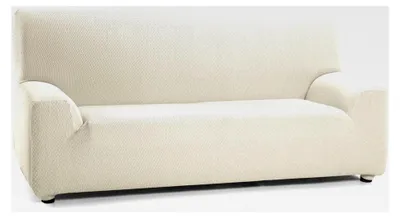 Produktbild von Elastischer Sofabezug für 2-Sitzer, Elfenbein, 120 bis 170 cm