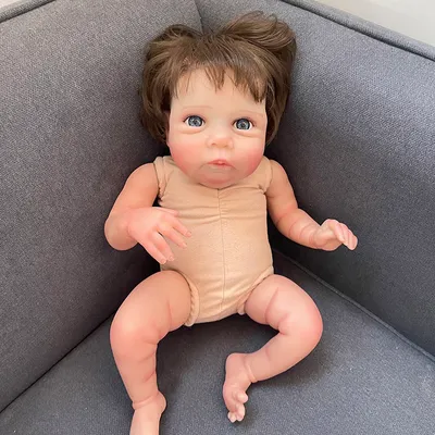 Obrázek produktu pro 48 cm měkké tělo reborn panenky novorozené Miley ručně vázané vlasy s 3D kůží vícevrstvá malba bez oblečení