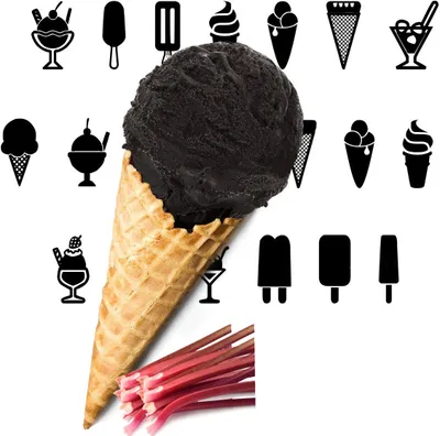 Produktbild von Rhabarber Schwarzes Eispulver Vegan Zucker-, laktosefrei 333 g