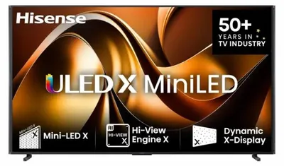 Produktbild von Hisense 110UXNQ 110 Zoll 4K UHD Mini LED ULED Smart TV, 2,79 m (110"), 3840 x 2160 Pixel, LED, Smart-TV, WLAN, Schwarz