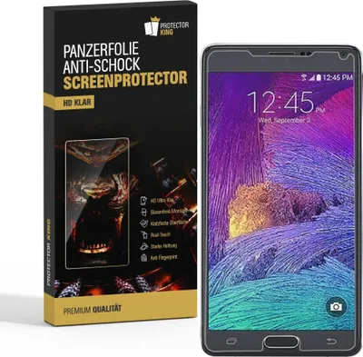 Produktbild von 2x Panzerfolie für Samsung Galaxy Note 4 ANTI-SCHOCK Displayschutzfolie HD KLAR