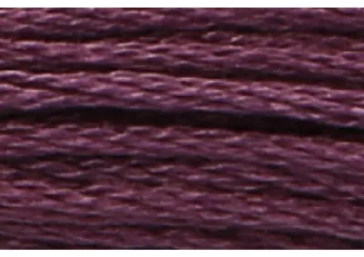 Image de Fil à tricoter Anchor Sticktwist, 8 mètres, couleur aubergine, en coton, numéro de couleur 873, 6 brins