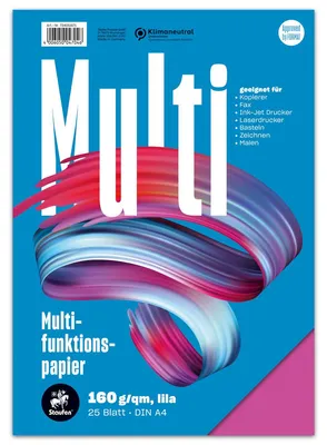 Immagine prodotto di Staufen® 734051671 Multifunktionspapier 7X PLUS - A4, 160 g/qm, lila, 25 Blatt