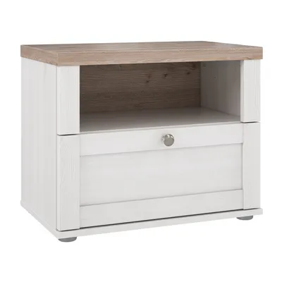 Produktbild von Nachttisch Iliano 2 Schneeeiche 56x45x35 cm Nachtkonsole Landhausmöbel