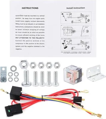 Immagine prodotto di Silenziatore universale da 12 V, 135 dB, a doppia tromba per auto, camion, moto e barche