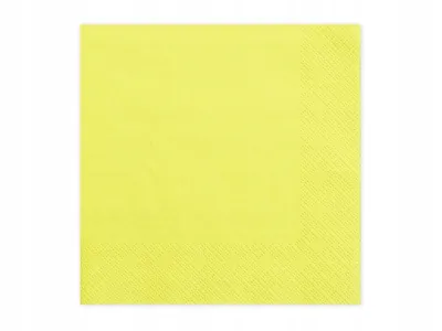Zdjęcie produktu dla Serwetki trójwarstwowe, żółty, 33x33cm (1 op. / 20 szt.)