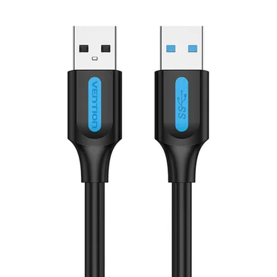 Produktbild von Vention CONBH, 2 m, USB A, USB A, USB 3.2 Gen 1 (3.1 Gen 1), 5 Gbit/s, Schwarz
