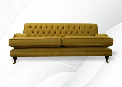 Produktbild von Chesterfield Gelb Sofa Stoff Wohnzimmer Design Couchen Polster Sofas Neu Textil
