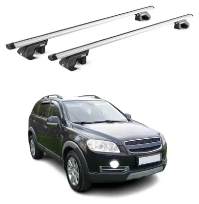 Obrázek produktu pro Střešní nosič Základní nosič pro Chevrolet Captiva 2006-2016 90 kg hliník stříbrný 2 díly ABE, Obrázek vytvořený pomocí AI