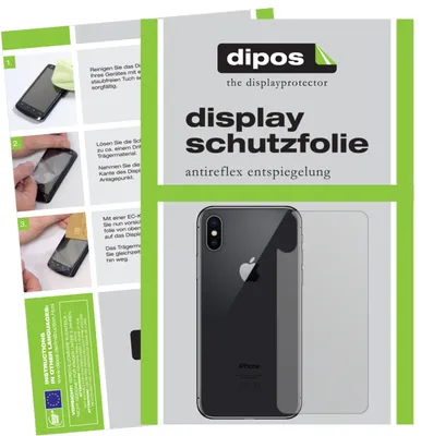 Produktbild von 2x Schutzfolie für Apple iPhone XS Rückseite matt Displayschutzfolie Display