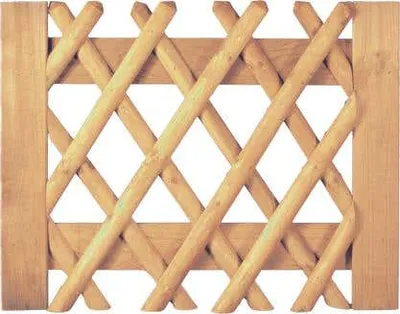 Produktbild von T&J Jägerzaun braun Tor 100 x 80 cm Latten 55 mm