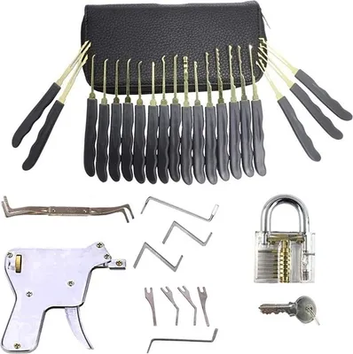 Obrázek produktu pro Sada planžet LockPick 30v1 s trénovacím zámkem + LockPick GUN