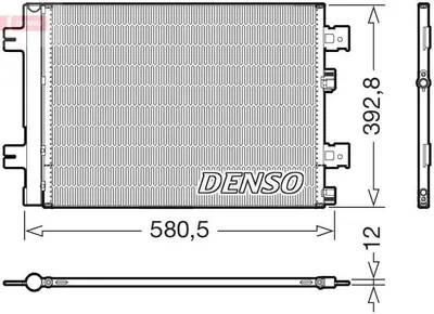 Produktbild von DENSO DCN37005 Kondensator Klimaanlage Klimakondensator für DACIA DUSTER +Trockner