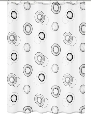 Produktbild von Kleine Wolke Duschvorhang Textil LUNA Schwarz-Weiß 180 x 200 cm
