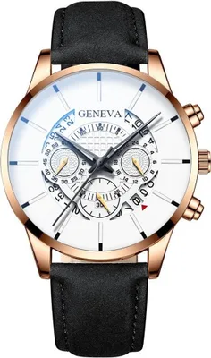Produktbild von Stylische Brad Herrenuhr in Schwarz / Goldrosa für jeden Anlass KP23739