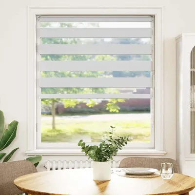 Obrázek produktu pro vidaXL Dvojitá roleta bílá 115x150 cm Šířka látky 110,9 cm Polyester