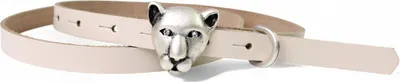 Produktbild von FRONHOFER schmaler Damengürtel, Katzenkopf Tiger Gürtelschnalle Straß, 1,5 cm