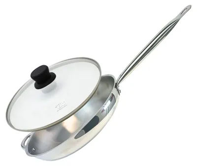 Image de Poêle à frire 32 cm en inox 18/10 et couvercle en verre Elo Profi Therm