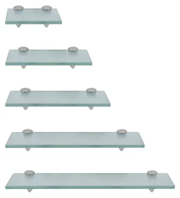 Produktbild von Ikodm Glasablage Bad 30x10 cm Milchglas Wandregal Badezimmer Regal aus ESG Sicherheitsglas rostfrei