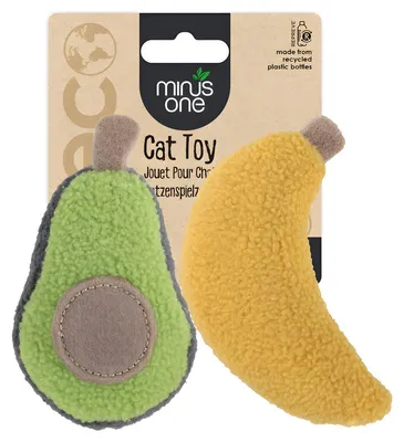Obrázek produktu pro Minus One Ovocné hračky pro kočky Avacado a banán
