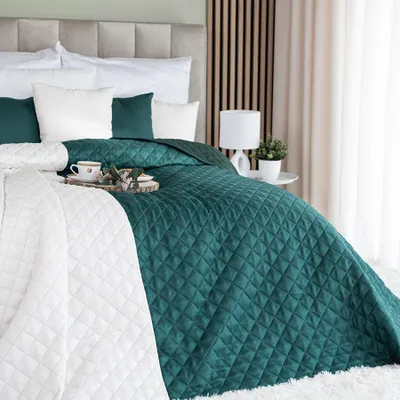 Immagine prodotto di MARKIZETA JODE£KA Copriletto decorativo, dimensioni 170x210cm, colore 012 verde bottiglia 724330/NAP/012/170210/1