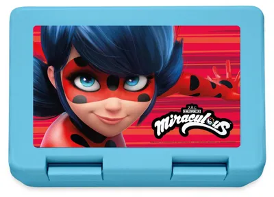 Produktbild von Spreadshirt Miraculous Ladybug Logo Brotdose Lunchbox, One size, Saphirblau