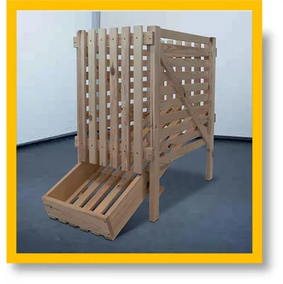 Produktbild von Obst- und Kartoffelhorde klein, natur, 40x36x33 cm, 100% Kiefer Massivholz