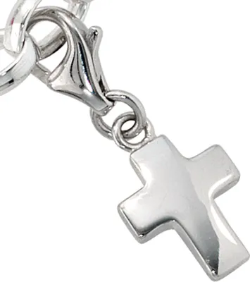 Produktbild von JOBO Einhänger Charm Kreuz 925 Sterling Silber rhodiniert