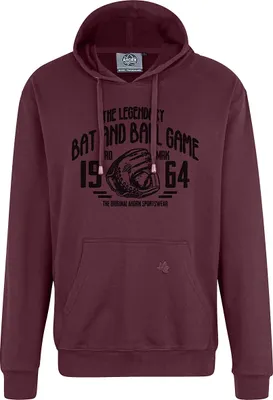 Produktbild von Big Size Kapuzen-Sweatshirt AHORN SPORTSWEAR Legandary Ball Game Maroon Red 5XL