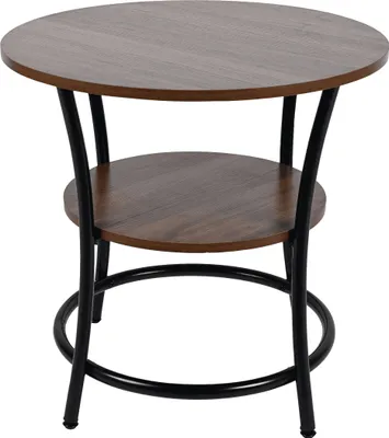 Zdjęcie produktu dla Stolik kawowy okrągły loft fi 56x55cm orzech