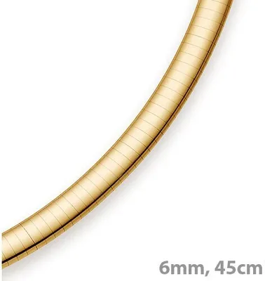 6mm-Halsreif-750-Gelbgold-45cm