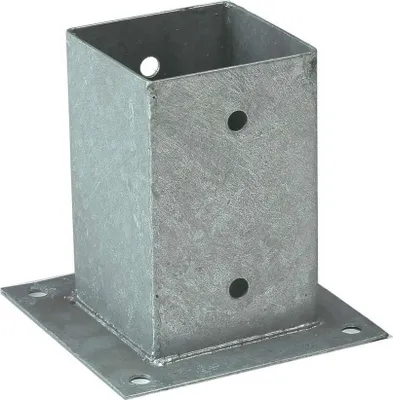 Produktbild von Aufschraubhülse Bodenhülse Pfostenträger Pfostenschuhe zum Aufschrauben für Pfosten : 9 x 9 cm Maße Pfosten: 9 x 9 cm