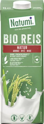 NAPÓJ RYŻOWY BEZ DODATKU CUKRÓW BEZGLUTENOWY BIO 1 L - NATUMI