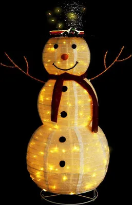 Obrázek produktu pro vidaXL LED sněhulák vánoční postava látka 120 cm