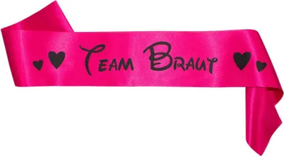 Produktbild von Oblique Unique Schärpe Team Braut JGA Junggesellinnenabschied Hen Party pink schwarz