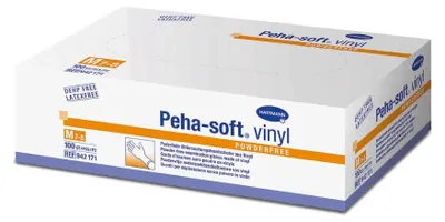 Produktbild von 10x Hartmann Peha-soft® Vinyl Einmalhandschuhe, puderfrei, XL | Packung (100 Stück)