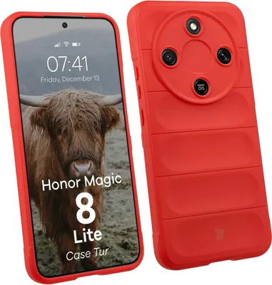 Produktbild von Robuste Handyhülle für Honor Magic8 Lite, Bizon Case Tur, Rot