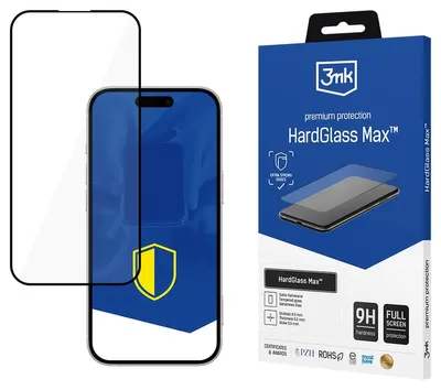 Obrázok produktu pre 3mk HardGlass Max, čierne tvrdené ochranné sklo pre Apple iPhone 17 Pro