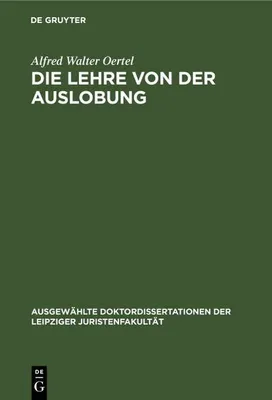 Produktbild von Die Lehre von der Auslobung