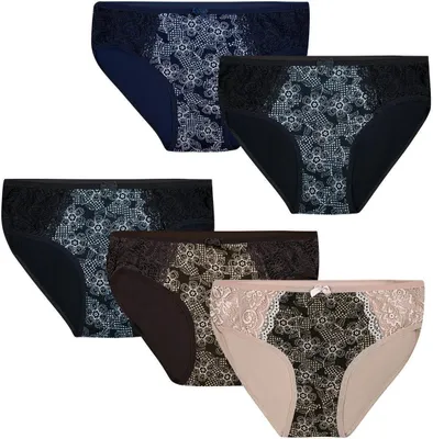 Produktbild von 5 Damen Taillenslips aus Baumwolle Unterwäsche Gr.  40 Modell 9