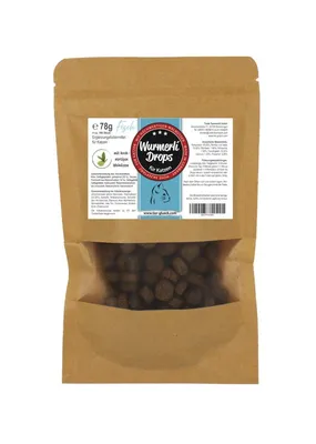 Produktbild von Wurmerli Drops Katze Fisch – Natürliche Leckerlis für Katzen | Ergänzungsfuttermittel mit Aloe & Grüner Walnuss | Leckere Katzensnacks | 78g