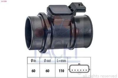 Produktbild von FACET 10.1388 Luftmassenmesser LMM für RENAULT Clio III Schrägheck (BR0/1, CR0/1) Luftmengenmesser