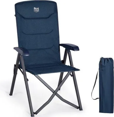 Productafbeelding van Famanu campingstoel, extra groot - Opvouwbaar, hoge rugleuning, met kussens