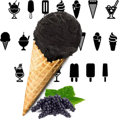 Produktbild von Schwarze Johannisbeere Schwarzes Low Carb Eis Pulver Vegan Zucker-, laktosefrei 10 kg