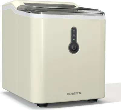 Produktbild von Klarstein Eiswürfelmaschine Klein - 12 kg/24 h, 8 Min Zyklus, 1,5 L Wassertank, LED-Anzeigen, Tragbar, Transparenter Deckel, Inkl. Schaufel - Eiswürfelbereiter für Partys