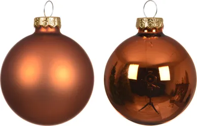 Produktbild von Weihnachtskugeln Glas 6cm x 20 Stück - Warm Orange