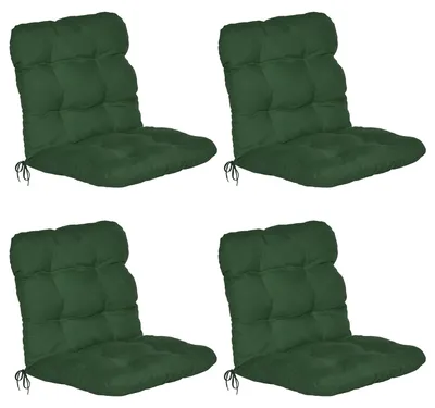 Immagine prodotto di Beautissu Set di 4 cuscini per sedie a schienale basso Flair NL, 100x50x8 cm, verde scuro
