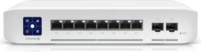 Zdjęcie produktu dla Ubiquiti UniFi Enterprise 8 PoE, Zarządzany, L3, 2.5G Ethernet (100/1000/2500), Obsługa PoE, Możliwości montowania w stelażu, Montaż naścienny / rzutowanie na sufit